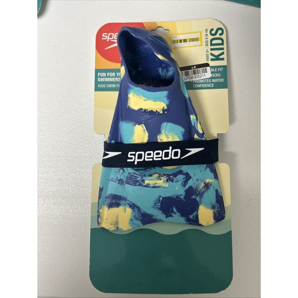 Speedo Kids A Pair Swim Fin Blue Marble‎ Size S (9-10)
